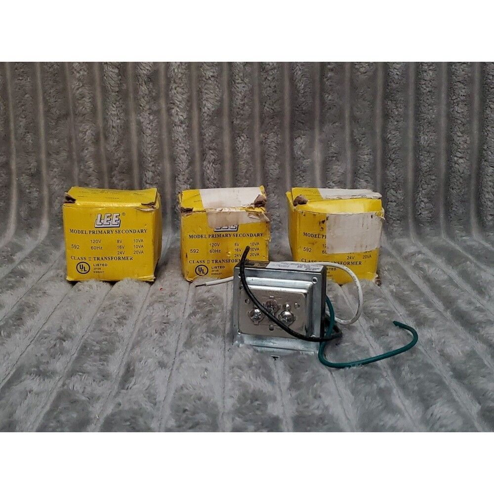 4 LEE Class 2 TriVolt Wire Transformer Input 60/120V Output 8vac 16vac 24vac 592